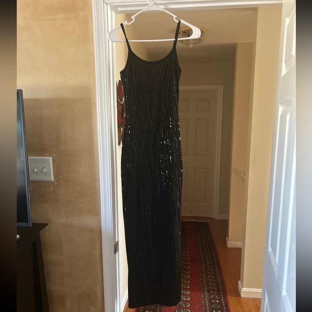 Elegant Black Sequin Dress